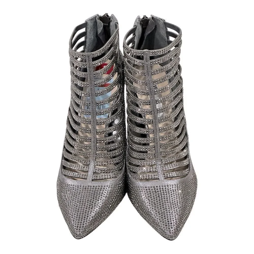 INC International Concepts Women’s Kacela Caged Pumps in the Size 8M in Pewter